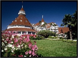 Trawnik, Coronado, Hotel, Kwiaty